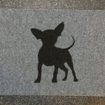 CHIHUAHUA FRONT-black on grey