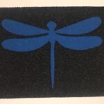 DRAGONFLY-LARGE-blue on charcoal