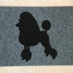POODLE SHOWCUT-black on grey