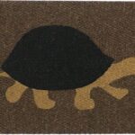 TURTLE-black,tan on brown